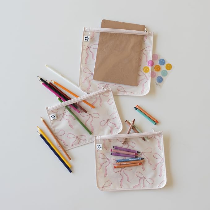 Tiny Twinkle Diaper Bag Organizing Pouches|3 Pack Mess-Proof Clear Front Travel Organizer Bags&TSA Approved Toiletry Bag Set for Baby and Mom Essentials - Image 5