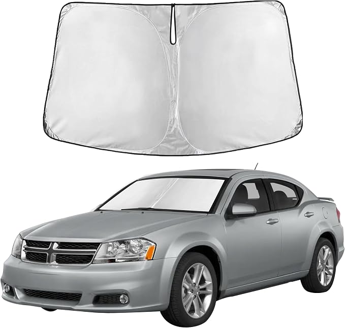 EcoNour Windshield Sunshade for Dodge Avenger 1995-2000,2008-2014 | Sun Visor for Front Windshield & Window Sun Shade Cover, UV Heat Blocker & Protector, Car Accessories by EcoNour