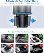 Cup Holder Expander for car 2 in 1 Multifunctional Car Cup Holder Extender Adapter with Adjustable Base Compatible with Hydro Flask,Yeti, Nalgene,32/40 oz Large Bottles Drinks Mugs-Large - Image 3