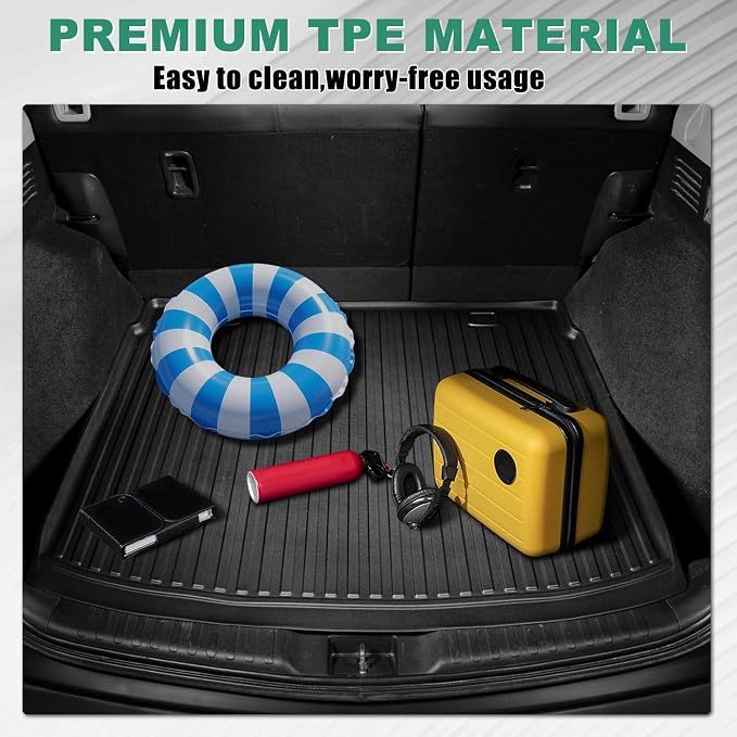 All Weather Cargo Liner Fit for 2020-2022 Honda CR-V(Not for Hybrid) | Custom Fit TPE Trunk Mat Accessories - All Weather Rubber Cargo Mat for Honda CRV (Upper Position) - Image 5