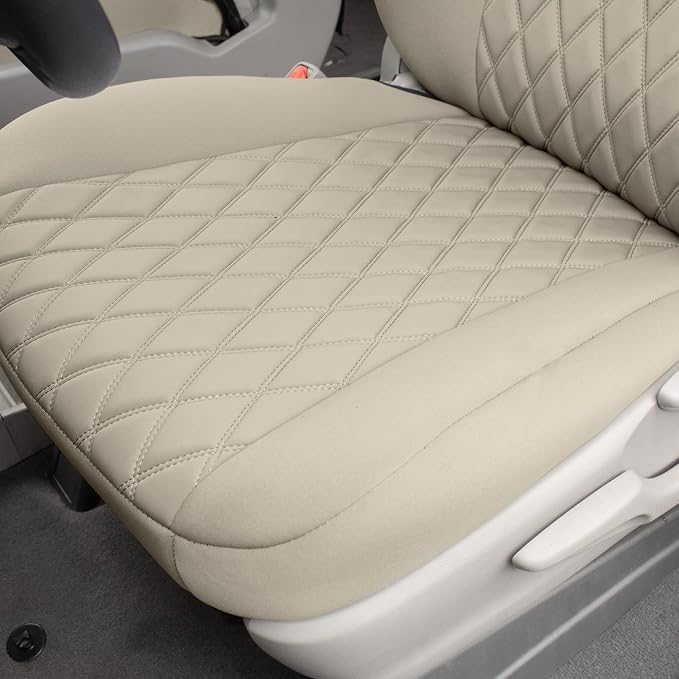 FH Group Custom Fit Car Seat Covers Specifically Made for 2011-2020 Toyota Sienna 7 Seater with Ultraflex Neoprene Water Resistant Automotive Seat Covers - Full Set Solid Beige - Image 9