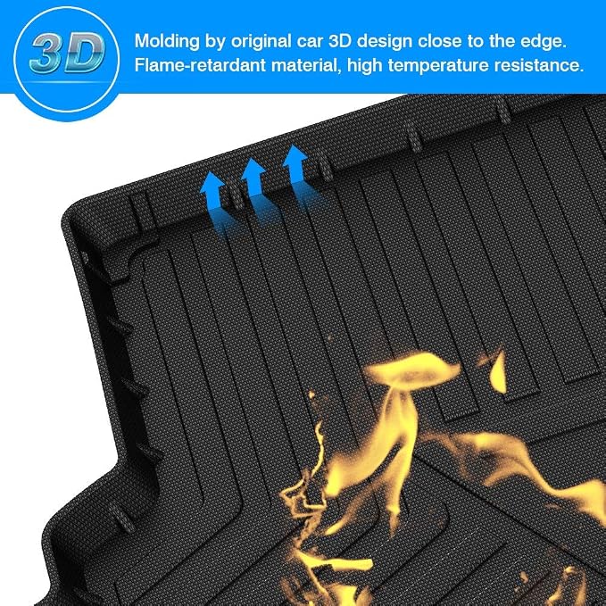 Cartist Custom Fit for Anti-Slip Cargo Liner GLK Odorless High Side 3D Trunk Floor Mat for Mercedes-Benz GLK 2008-2015 - Image 3