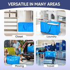 TICONN 8 Pack Extra Large Moving Bags Heavy Duty with Zippers & Carrying Handles, Durable Storage Bags Moving Boxes for Closet Organizers and Storage (8 Pack, Sky Blue) - Image 9