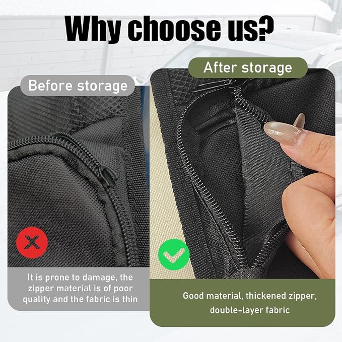 Car Seat Side Organizer, Car Organizers and Storage, Auto Front Seat Storage Hanging Bag, Auto Accessories Multifunctional Vehicle Mesh Pocket Holder for SUV Truck Sedan (Black, 1PCS) - Image 5
