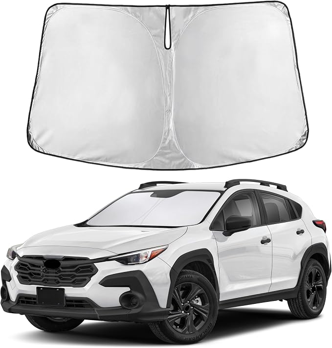 EcoNour Windshield Sunshade Compatible for Subaru Crosstrek 2024 2025 2026 | Sun Visor for Front Windshield & Window Sun Shade Cover, UV Heat Blocker & Protector, Car Accessories by EcoNour