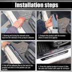 4PCS Car Door Sill Protector, Sport Carbon Fiber Anti-Slip Vehicle Door Edge Scratch Protection, Self-Adhesive Automotive Entry Guard Decoration Sticker, Universal for SUV RV Truck - Image 5