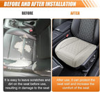 Luxury Faux Leather Car Seat Cover, Car Seats Cushion, Grey | Anti-Slip Waterproof Universal Front Bottom Seat Protector with Storage Pocket for Sedans, SUVs, Trucks, Triangular Pattern - Image 5