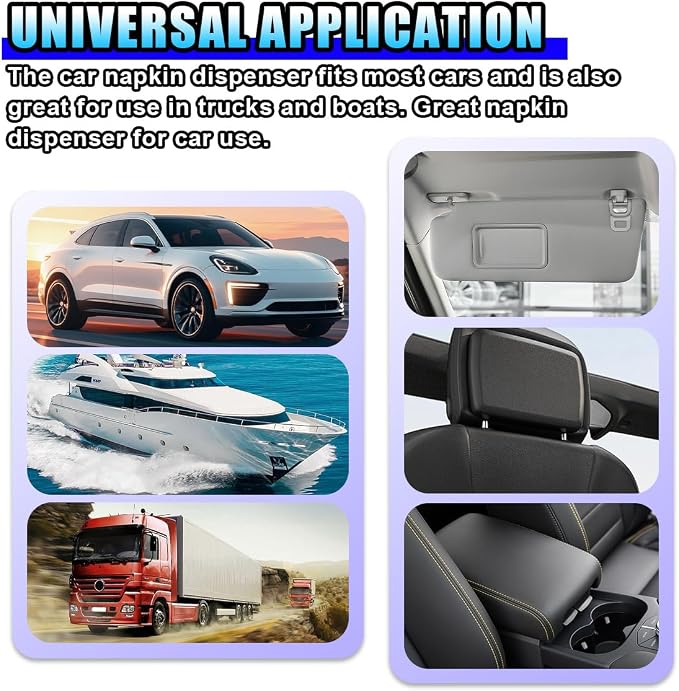Cute Car Tissue Holder, Cartoon Auto Backseat Large Tissue Box, Car Paper Towel Holder Case, Universal Vehicle Napkin Organization Accessories Fit for Cars (Pig) - Image 4