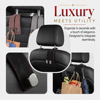 Universal Car Headrest Hooks Heavy Duty Suede Seat Organizer(Brown) | Keep your car organized with these heavy-duty suede hooks—the perfect spot for your purse, bags, and daily essentials - Image 5