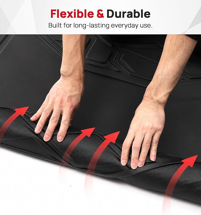 Original Cargo Liner Fit for 2017-2026 Audi Q7/SQ7 | All Weather TPE Custom Fit for Q7 Cargo Tray Non-Slip Rear Trunk Mat, Black - Image 7