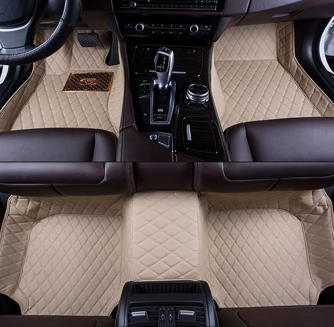 Floor Mats Compatible with Infiniti Q50 Custom Fit Floor Liners,All-Weather Compatible with Infiniti Q50 Beige by ZYCHUANGYING