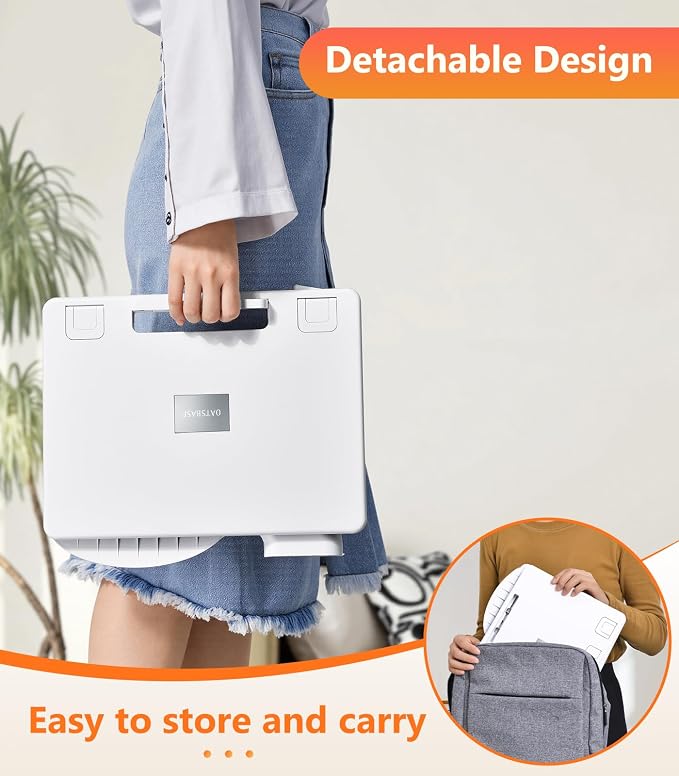 Car Desk for Laptop Tablet iPad Book for Driver Passenger Seat | Detachable Angle Adjustable Car Seat Tray Table, Portable Laptop Stand for Car Vehicle Camping Travel, Easy Operation - Image 4