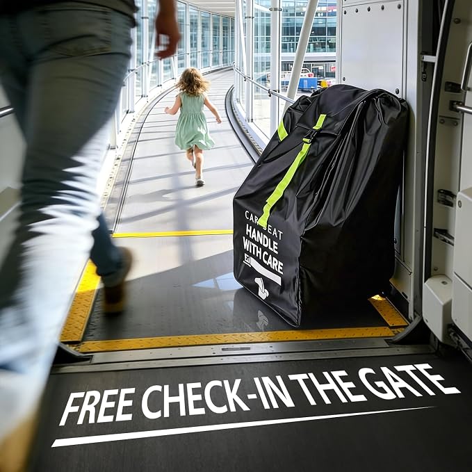 Upgrade Car Seat Travel Bag for Airplane: Backpack Carseat Bags Fit Graco | Car Seat Cover with Shoulder Handle for Airport Fit All Carseats, Infant Carriers Booster Seats Like Doona, Travel Essentials - Image 3