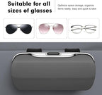 Car Visor Sunglass Holder, Multifunctional Sunglass Holder for Car with Clips, Universal Sun Visor Storage Accessories, for Most Car, SUVs, Trucks (Gray) - Image 6