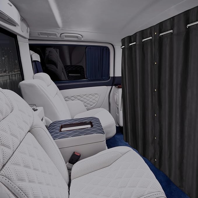ZATOOTO Car Divider Curtain, Car Privacy Curtains, 6.56ft *4.42ft | Full Blackout Privacy Curtain, Adjustable Rod For Vans Rvs, Uv Block Baby Camping, Quick Install Magnetic Secure Fit - Image 7