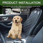 Waterproof Front Seat Car Cover, Car Seat Covers for Dogs, Nonslip Pet Passenger Seats Cover Protector, Car Accessories Scratch-Proof Pet Front Covers Universal Fit Most Auto Trucks SUVs (Black) - Image 7