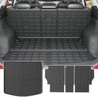 powoq Cargo Mat & Backrest Mats Compatible with 2023-2025 Mazda CX-5 | Cargo Liner Seat Back Protector TPE All Weather Replacement for Mazda CX-5 2023-2025 Accessories (Trunk Mat+Backrest Mats) by powoq