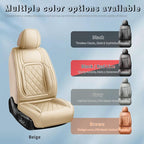 Fit Yaris Premium Leather Car Seat Covers for Toyota Yaris 2007-2019 2020 - Waterproof，Breathable，All-Weather Seat Cushion Protecto & Airbag Compatible, Full Set Beige - Image 5