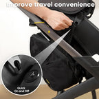 mamatepe Snap-on Storage Bag Compatible with Doona Infant Car Seat, Organizer Bag,Wearable Backpack for Baby Travel, Stroller Bag for Doona Car Seat & Stroller (Black) - Image 5