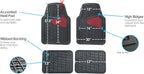FH Group Premium Liners Tall Channel Trimmable All Weather Rubber Full Set Car Floor Mats (Pink) w. Trimmable All-Season Cargo Liner (Burgundy) - Universal Fit for Cars Trucks and SUVs - Image 7