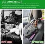 2PCS Car Headrest Hidden Hook, Purse Hook for Car, 2 in 1 Vehicle Back Seat Headrest Mobile Phone Holder, 360° Rotating Backseat Organizer for Handbag Clothes Grocery Fit Vehicles (Blue) - Image 5