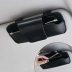 Sunglass Holder for Car Visor, Car Sunglasses Holder Leather, Eyeglasses Holder Glasses Storage Case Visor Accessories - Image 9