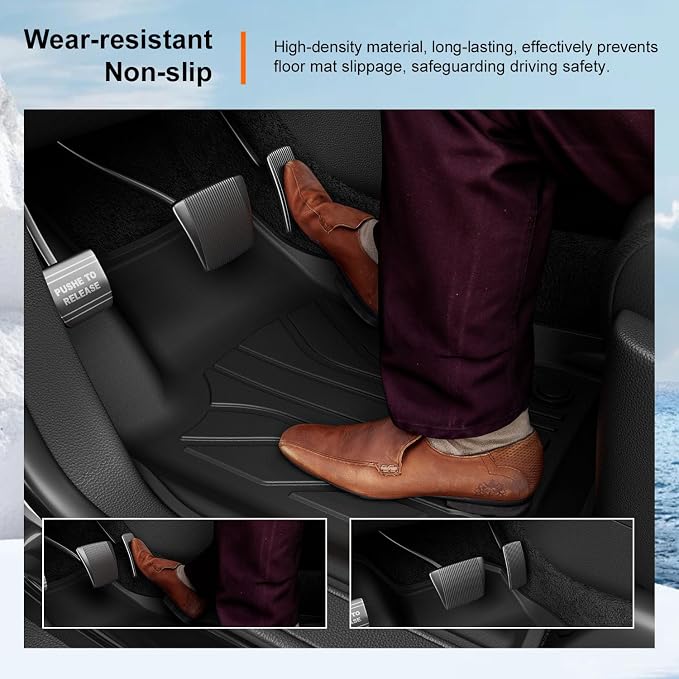 powoq Floor Mats Cargo Mat Compatible with 2016-2026 Dodge Durango 7 Seats | TPE All Weather Protection Replacement for 2016-2026 Dodge Durango Accessories (Trunk Mat+3rd Backrest Mat+7 Seats Floor Mat) - Image 4