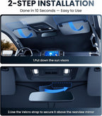 Zanch Custom Windshield Sun Shade for Nissan Sentra 2020-2024, 7-Layer UV & Heat Block, 3D Laser Scanned, Interior Protection, Keep Car Cooler, Foldable Car Accessories - Image 7