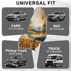 2 Pack Car Towels Seat Cover with Storage Bag, Multifunctional Microfiber Towel for Gym Outdoor Sport Running,Picnic, Beach, Pet Dog Travel,Fits Car SUV Truck (Sunny Fields) - Image 6