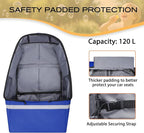 LARIPOP Car Seat Travel Bag for Airplane, Universal Gate Check Car Seat Bag, Padded Backpack with Waist Belt, Reflective Strips & Protective Feet, Fits Infant Convertible Booster Seats, Blue - Image 4