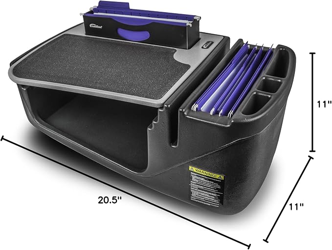 AutoExec Efficiency FileMaster Car Desk for Your Vehicle Workstation and Mobile Office, Grey - Image 9