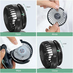 Momcozy Portable Stroller Fan with Clip, 4-Speed Mini Cooling Fan, 0.26 Lb | Ultra-Light Rechargeable Design, Gaps ≤ 4.5 mm, Rotating Handheld Cooling for Carriers, Backpacks and Tables - Image 8