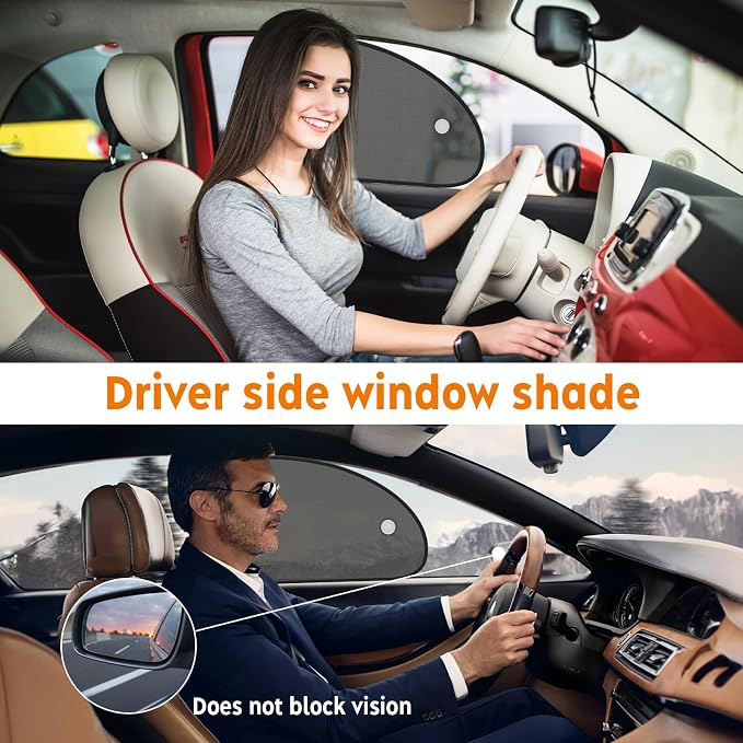 2026 New Upgrade Car Window Shades for Side Window 25"X15"(2 Pack),Car Window Shade for Baby Suction Cup,Sun Shade Side Window Can Blocks 99.98% UVR - Image 6