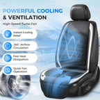 Coverado Cooling Car Seat Cover, 12V-24V Ventilated Front Seat Cushion for Car, 3-Speed Adjustable Seat Cover for Summer Driving Seat, Universal Fit for Car SUV Truck Van - Image 2