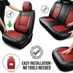 Fit for CH-R Car Seat Covers Compatible with Toyota CHR 2018-2022 - Waterproof Breathable Leather Automotive Seat Cushions Protector, Airbag Compatible, Full Set 5 Seats(Red) - Image 4