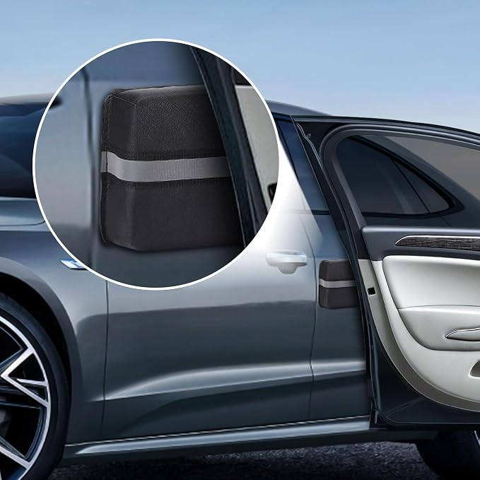Magnetic Car Door Protector Removable Car Door Guard - Prevents Dents and Scratches for Vehicles (Black) 2 Pack - Image 2