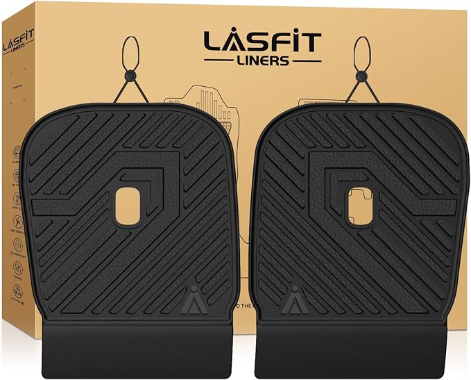 LASFIT Kick Mats for Kia Telluride 7-Seat 2027 (Not Fit 8-Seat) | 2nd Row Captain Chair Seat Back Cover Protectors, All Weather TPE Waterproof Rear Backrest Liner by LASFIT