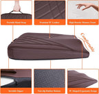 kingphenix Memory Foam Car Seat Cushion for Driving Comfort and Office Use | Coccyx and Lower Back Pressure Relief, Non-Slip Seat Cushion for Cars, Trucks, SUVs, Long Drives and Office Chairs, Brown - Image 5