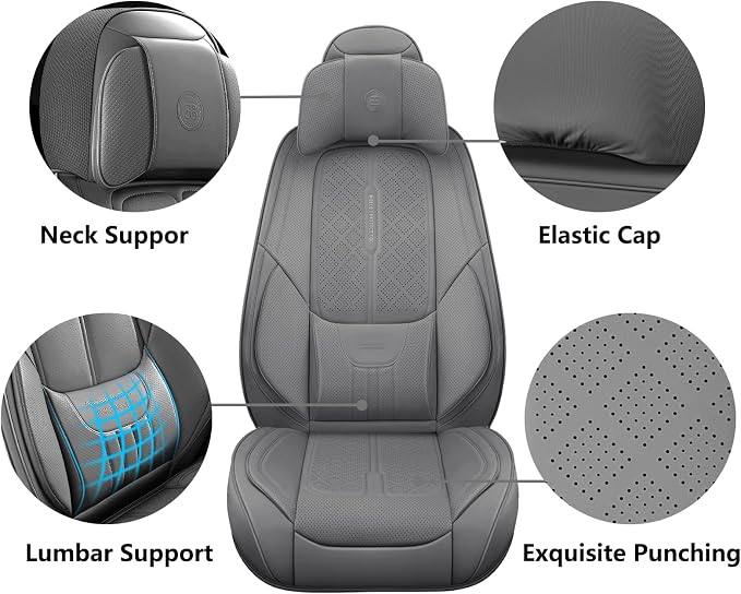 Universal Fit Premium Beige Leather 5-Seats Car Seat Covers | Waterproof full-set seat protector for Cars,SUVs,Trucks,airbag-safe,wipe-clean,10-min install,all-season car seat cushion. - Image 3