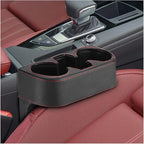 ZIMISI Car Cup Holder, Leather Front Console Gap Filler Organizer (Black) | Car Seat Gap Filler Storage Box, Multifunctional Car Cup Drink Holder, Coin Bucket, Cell Mobile Phone Holder by Unknown