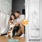 JKLMN Door Protector from Dog Scratching, Transparent Door Scratch Protector for Dogs Cats, Dog Scratch Guard for Doors, Pet Supplies Anti-Claw Scratch Shield for Home Furniture 118"x8.3" - Image 2
