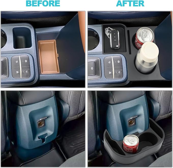 CDEFG 2022-2024 Maverick Car Cup Holder Organizer for Maverick Center Console CupHolders Expander Fit for First Row and Second Row 2022 2023 2024 Maverick Pickup Truck Interior Accessories, 2PCS - Image 2