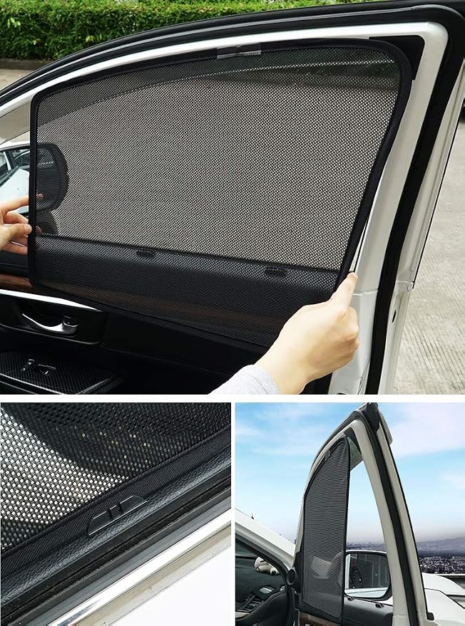 Bwen Car Sun Shade Fit for Honda CRV 2017-2022, Magnetic Side Window Shades for CRV, Custom Fit Car Shades for Side Window for Blocks UV Rays Sun Protection for Camping, 4 pcs,Black - Image 5