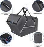 Infant Car Seat Travel Bag for Airplane Compatible with All Nuna Pipa Car Seat and Base,Chicco KeyFit 30 and Base, Padded Car Seat Bags for Air Travel,Car Seat Gate Check Bag with Side Pocket, Gray - Image 2