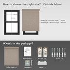 Persilux Blackout Roller Shades for Window Blinds,Cordless,Linen Fabric,Thermal Insulated Fabric UV Protection Shades for Home,Office,Bedroom,Door,Blackout-Light Brown,35" W X 72" H - Image 7