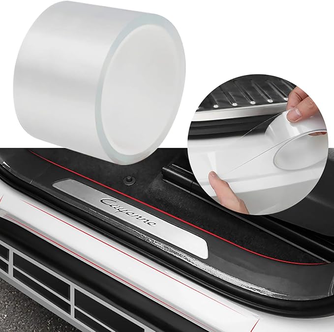 Storystore Car Door Edge Guard, 2.7 in x 33 Ft Clear Door Edge Protector | Self-Adhesive Protective Strip for Door Edges, Door Sills, Bumpers, Scratch and Chip Protection by Storystore