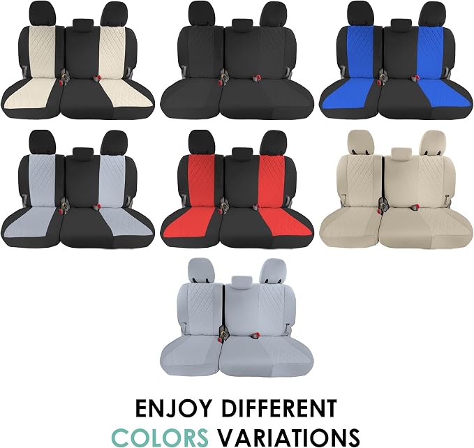 FH Group Custom Fit Car Seat Covers Specifically Made for 2011-2020 Toyota Sienna 7-8 Seater with Ultraflex Neoprene Water Resistant Automotive Seat Covers - 3rd Row Black - Image 5