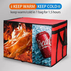 Bodaon Insulated Food Delivery Bag, Grocery Cooler Bag, Red, XXX-Large, 1Pk | Food Warmers for Parties, Catering Supplies for Rideshare, Thermal Bags for Cold and Hot Food Carrier, Pizza Delivery/Picnic - Image 5