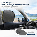 Car Window Shade for Baby -Glare Shield and UV Rays Protection for Your Child, Car Shades for Side Windows 4-Pack-19 X 12" Window Shade (Black 4 pcs) - Image 8