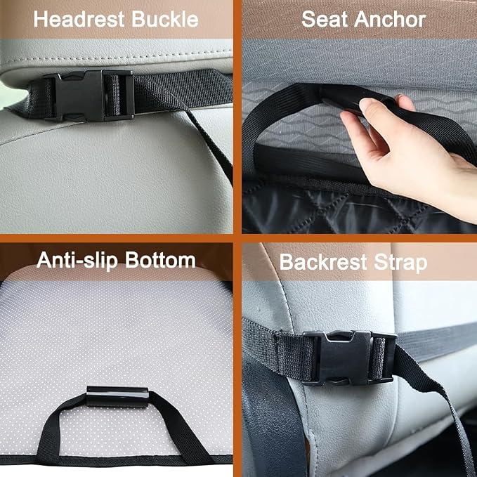 Car Front Seat Covers for Dogs Scratch-Proof Pet Car Seat Cover Non-Slip Large Car Seat Protector for Dogs Bucket Seat Cover - Image 3